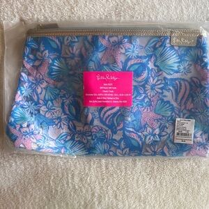 Lilly Pulitzer Tropical Blue and Pink Pouch